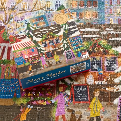 Joy Laforme - Merry Market 1000 Piece Foil Puzzle in a Square Box - Ji image 6