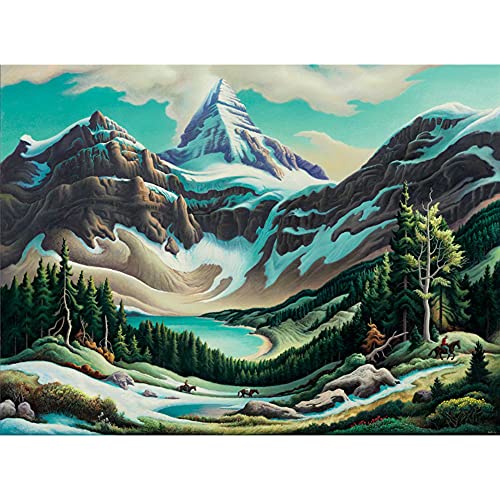 Thomas Hart Benton Trail Riders 1000-Piece Jigsaw Puzzle - Non-book it image 1