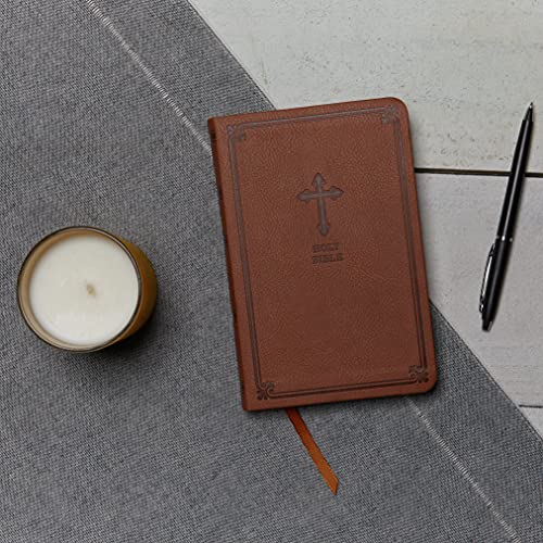 Thomas Nelson - KJV, Value Thinline Bible, Compact, Leathersoft, Brown image 4