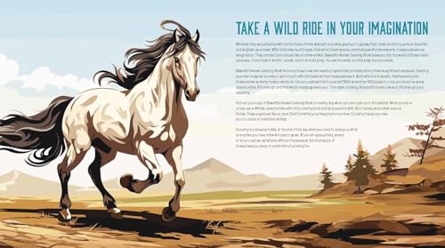 Editors of Chartwell - Beautiful Horses Coloring Book : Color Your Fav image 2