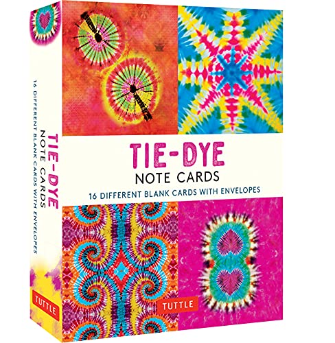 Tie-Dye, 16 Note Cards : 16 Different Blank Cards with 17 Patterned En image 1