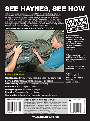 Haynes Publishing - Ford Transit Diesel 00-06 - Hardback image 3
