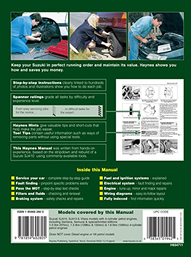 Haynes Publishing - Suzuki Sj Series, Vitara - Paperback image 3