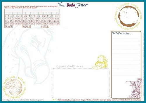 Rebecca Jay - Dodo Jotter Pad - A3 Desk Sized Jotter-Scribble-Doodle-t image 1