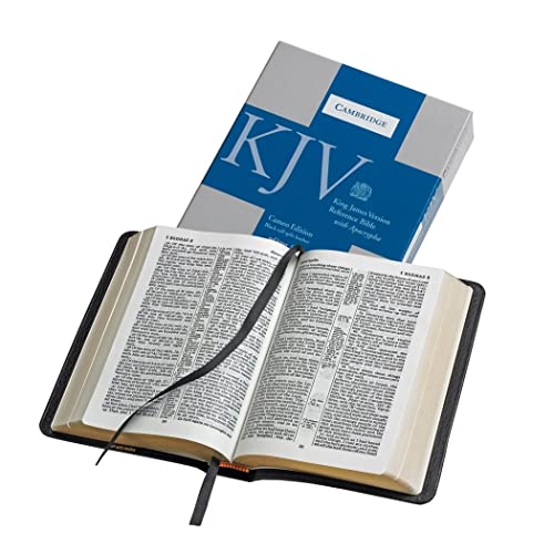 KJV Cameo Reference Bible with Apocrypha, Black Calfskin Leather, Red- image 1