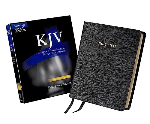 KJV Concord Wide Margin Reference Bible, Black Calf Split Leather, KJ7 image 1