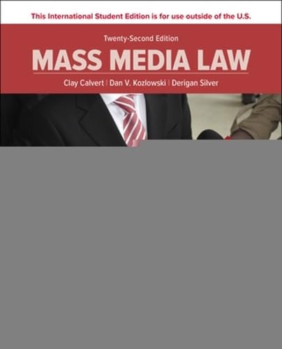 Clay Calvert - Mass Media Law ISE - Paperback image 1