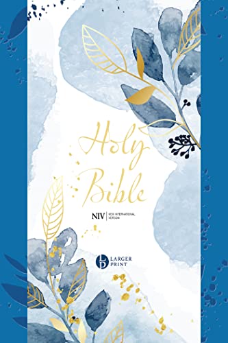 New International Ve - NIV Larger Print Blue Soft-tone Bible with Zip image 1