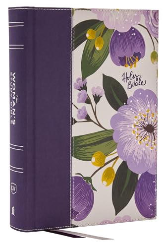 KJV, The Woman's Study Bible, Purple Floral Cloth over Board, Red image 1