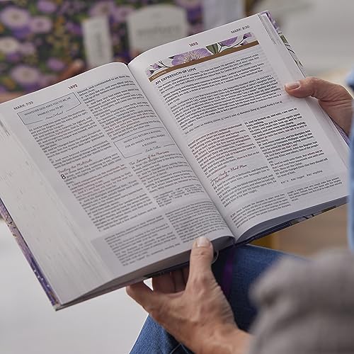 KJV, The Woman's Study Bible, Purple Floral Cloth over Board, Red image 3
