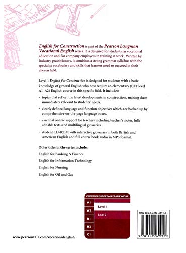 Evan Frendo - English for Construction Level 1 Coursebook and CD-ROM P image 2