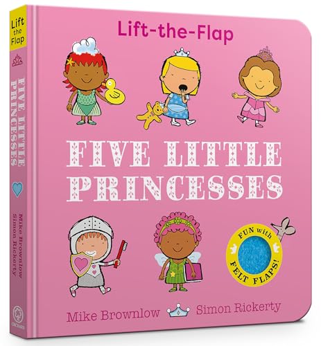 Mike Brownlow - Five Little Princesses : A Felt Flaps Book - Hardback image 1