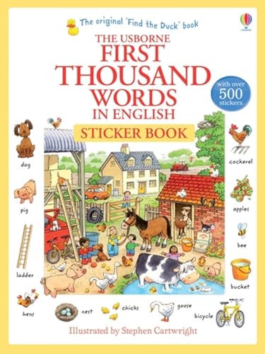 First 1000 Words in English Sticker Book - Paperback image 1