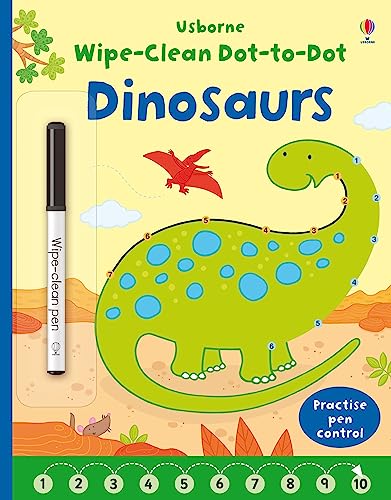 Felicity Brooks - Wipe-Clean Dot-to-Dot Dinosaurs - Paperback image 1