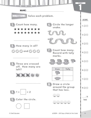 Jodene Smith - 180 Days of Math for First Grade : Practice, Assess, Di image 4