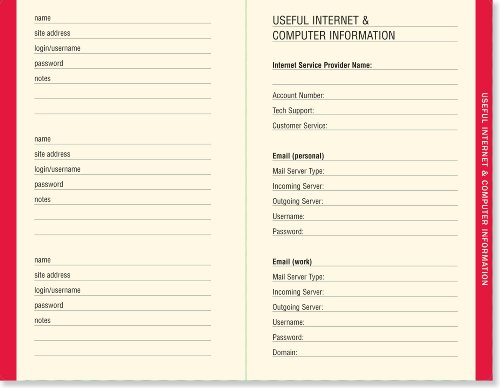 Internet Address Password Log Black - Paperback image 3