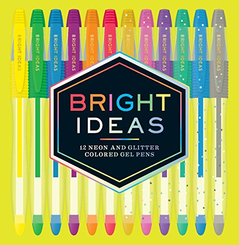 Chronicle Books - Bright Ideas: 12 Neon and Glitter Colored Gel Pens : image 1