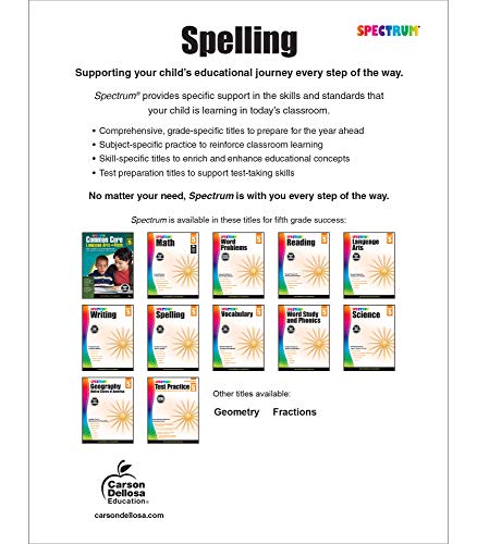 Spectrum - Spelling Grade 5 - Paperback image 2
