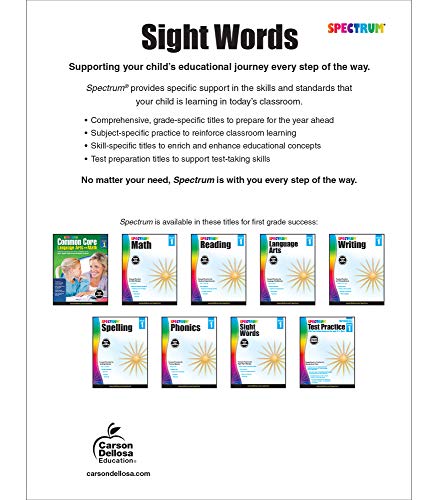 Spectrum - Sight Words Grade 1 - Paperback image 2