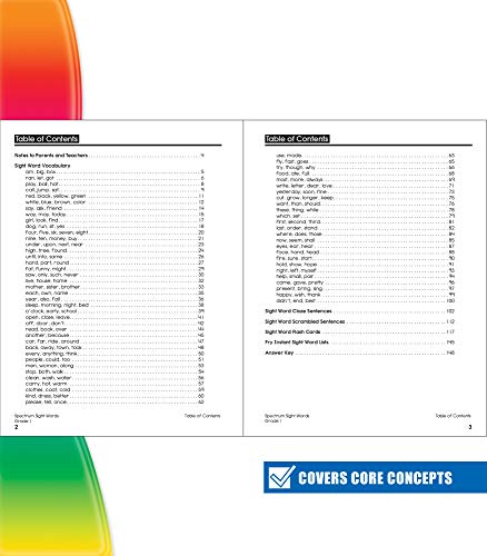Spectrum - Sight Words Grade 1 - Paperback image 3