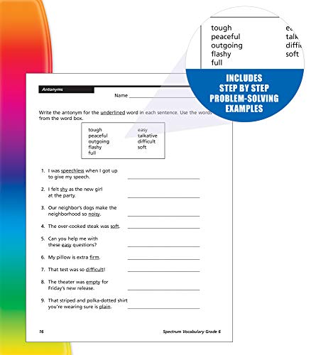 Spectrum - Vocabulary Grade 6 - Paperback image 4