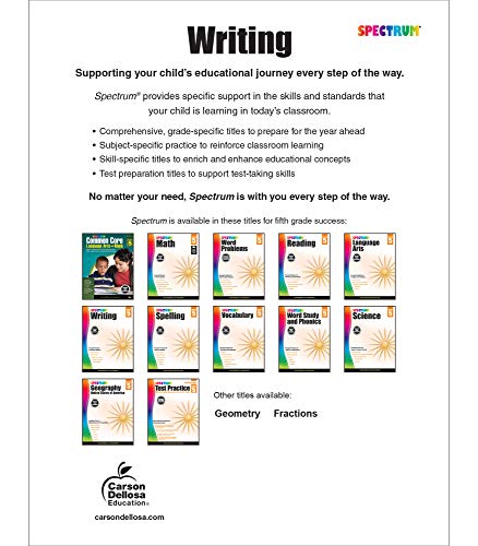 Spectrum - Writing Grade 5 - Paperback image 2