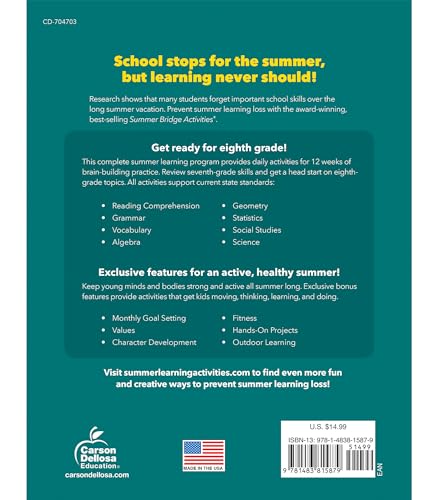 Summer Bridge Activi - Grades 7 to 8 - Paperback image 2