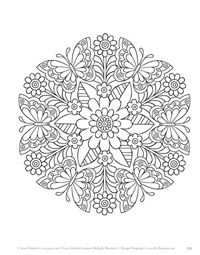 Jess Volinski - Colorful Creations Butterfly Mandalas : Coloring Book image 2