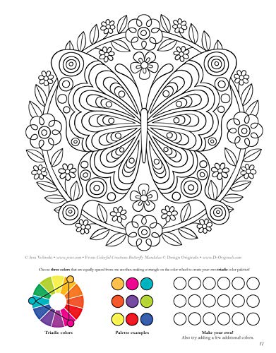 Jess Volinski - Colorful Creations Butterfly Mandalas : Coloring Book image 5
