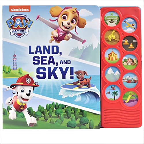 P I Kids - Paw Patrol Land Sea & Sky Listen & Learn Board Book - Hardb image 1