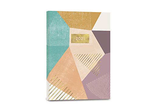 SELLERS PUBLISHING I - PEACH GEOMETRIC 2021 WEEKLY PLANNER - Paperback image 1