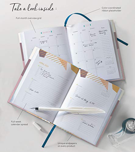 SELLERS PUBLISHING I - PEACH GEOMETRIC 2021 WEEKLY PLANNER - Paperback image 3