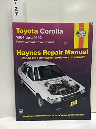 J.H. Haynes - Toyota Corolla Front-Wheel Drive (84 - 92) - Paperback image 2