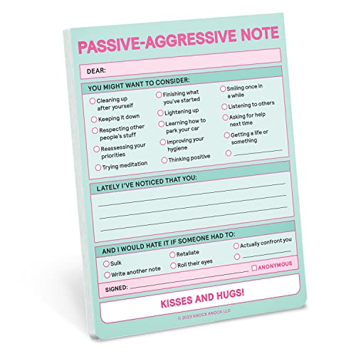 Knock Knock - Passive Aggressive Nifty Note (Pastel Version) - Hardbac image 1