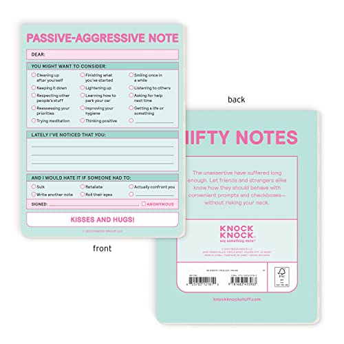 Knock Knock - Passive Aggressive Nifty Note (Pastel Version) - Hardbac image 2
