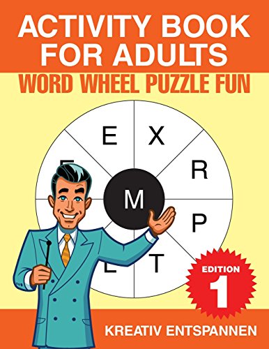 Kreativ Entspannen - Activity Book for Adults - Word Wheel Puzzle Fun image 1