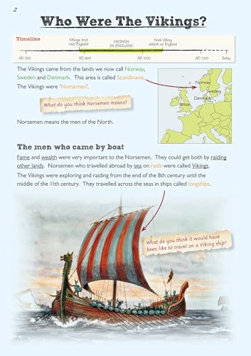CGP Books - KS2 Discover & Learn: History - Vikings Study Book, Year 5 image 2