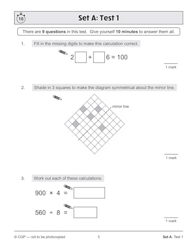 CGP Books - KS2 Maths SAT Buster: 10-Minute Tests Maths - Book 1 (for image 2