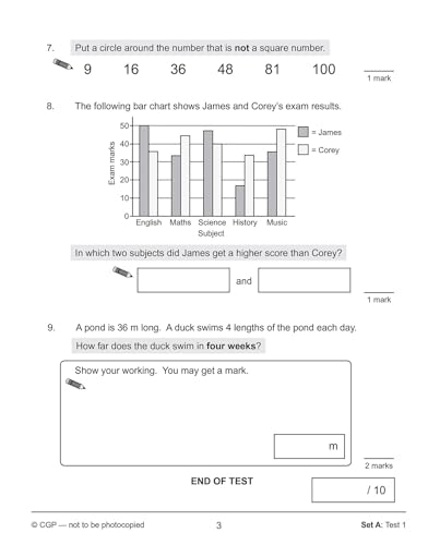 CGP Books - KS2 Maths SAT Buster: 10-Minute Tests Maths - Book 1 (for image 4