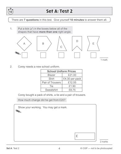 CGP Books - KS2 Maths SAT Buster: 10-Minute Tests Maths - Book 1 (for image 5