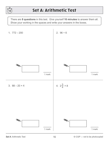 CGP Books - KS2 Maths SAT Buster: 10-Minute Tests Maths - Book 1 (for image 8