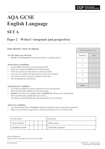 CGP Books - New GCSE English Language AQA Practice Papers - For the Gr image 6