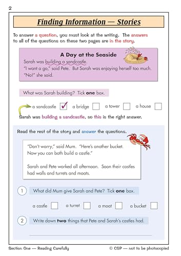 CGP Books - KS1 English Reading Study & Practice Book - Paperback image 2