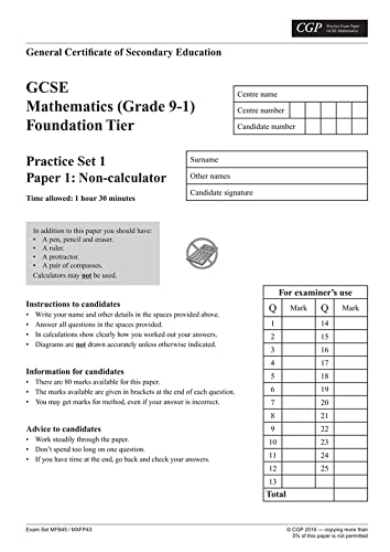 CGP Books - GCSE Maths Practice Papers: Foundation - for the Grade 9-1 image 2