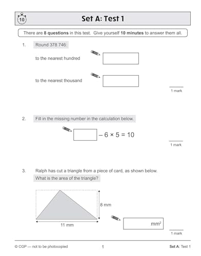 CGP Books - New KS2 Maths Targeted SAT Buster 10-Minute Tests - Advan image 2