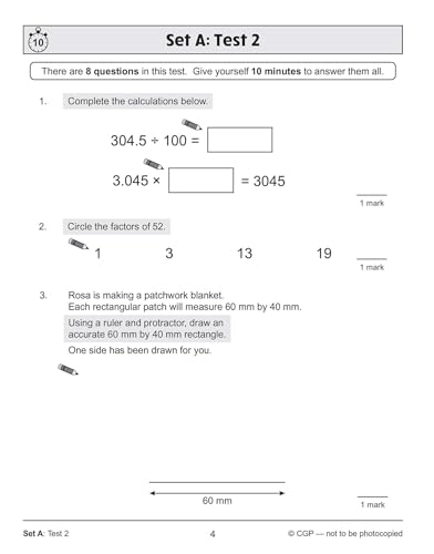 CGP Books - New KS2 Maths Targeted SAT Buster 10-Minute Tests - Advan image 5