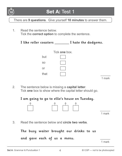 CGP Books - New KS1 English SAT Buster 10-Minute Tests: Grammar, Punct image 2