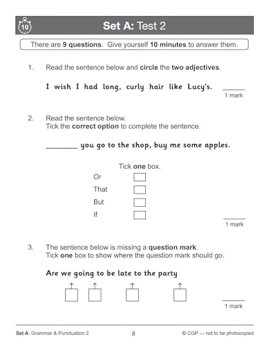 CGP Books - New KS1 English SAT Buster 10-Minute Tests: Grammar, Punct image 6