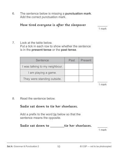 CGP Books - New KS1 English SAT Buster 10-Minute Tests: Grammar, Punct image 8