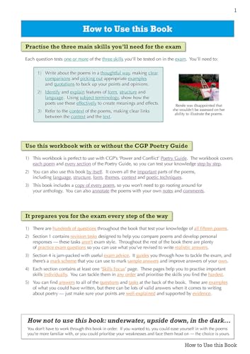CGP Books - New GCSE English Literature AQA Poetry Workbook: Power & C image 2